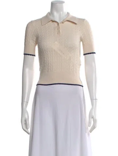 Pre-owned Sandro Wool Sweater In Neutral
