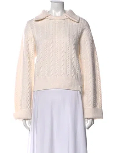 Pre-owned Sandro Wool Sweater In Neutral