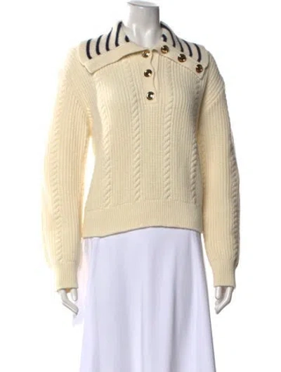Pre-owned Sandro Wool Sweater In Neutrals