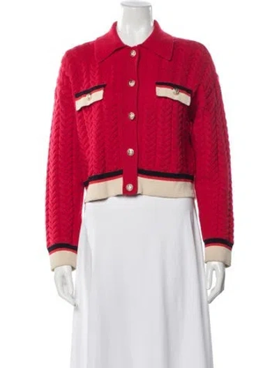 Pre-owned Sandro Wool Sweater In Red
