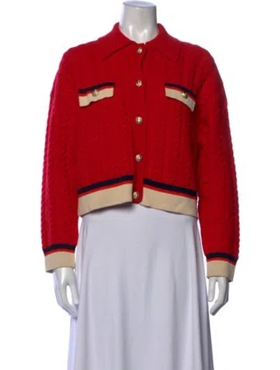 Pre-owned Sandro Wool Sweater In Red