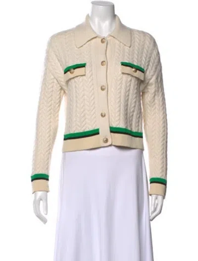 Pre-owned Sandro Wool Sweater In White