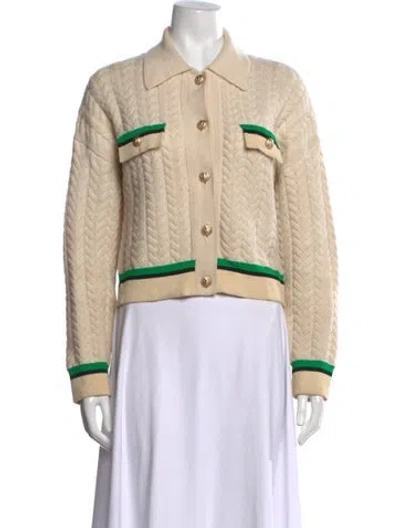 Pre-owned Sandro Wool Sweater In White