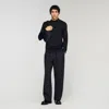 Sandro Wool Sweater With High Neck In Black