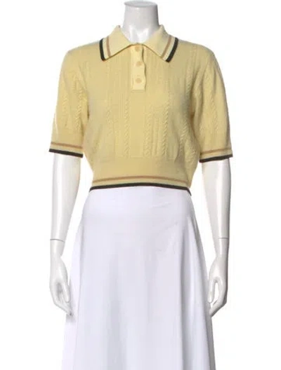 Pre-owned Sandro Wool Sweater In Yellow