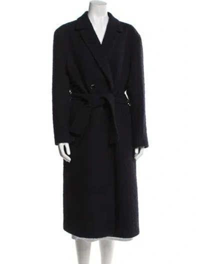 Pre-owned Sandro Wool Trench Coat In Black