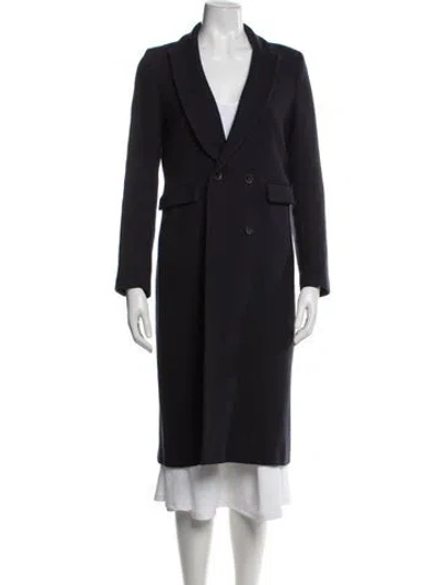 Pre-owned Sandro Wool Trench Coat In Gray