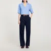 Sandro Wool Trousers In Blue