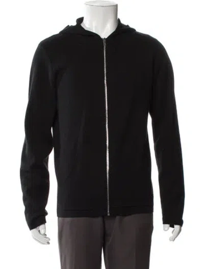 Pre-owned Sandro Wool Turtleneck Cardigan In Black