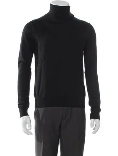 Pre-owned Sandro Wool Turtleneck Pullover In Black
