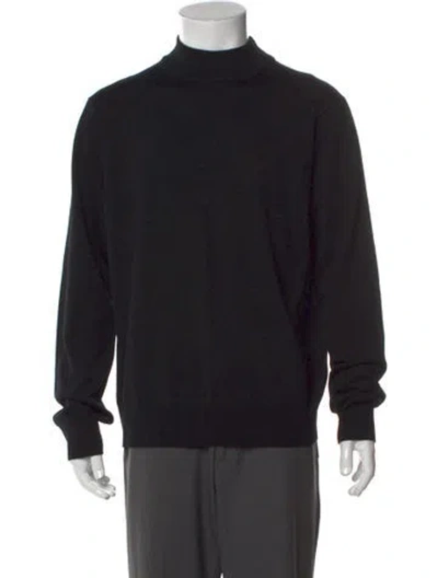 Pre-owned Sandro Wool Turtleneck Pullover In Black