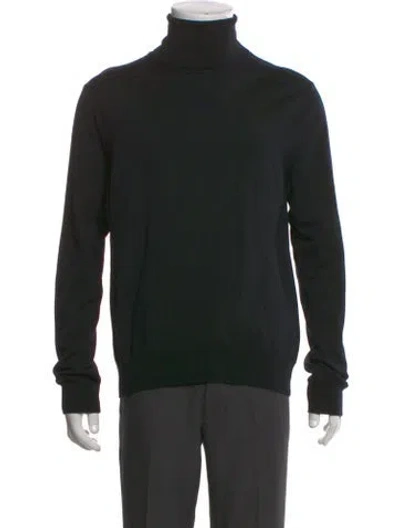 Pre-owned Sandro Wool Turtleneck Pullover In Black