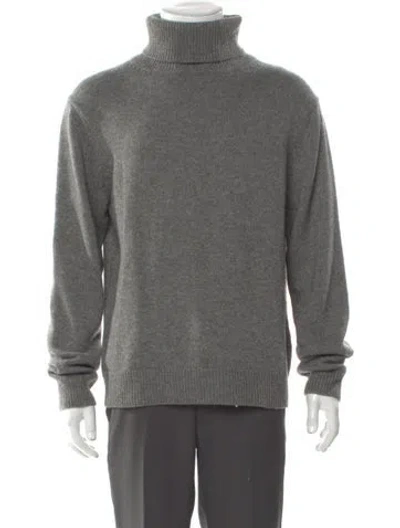 Pre-owned Sandro Wool Turtleneck Pullover In Gray