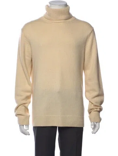 Pre-owned Sandro Wool Turtleneck Pullover In Neutrals