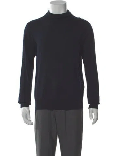 Pre-owned Sandro Wool Turtleneck Pullover W/ Tags In Blue