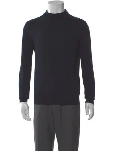 Pre-owned Sandro Wool Turtleneck Pullover W/ Tags In Blue