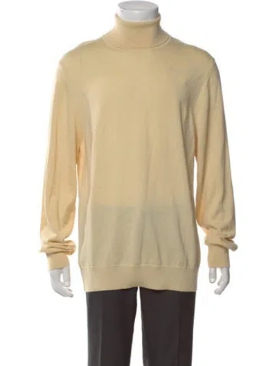 Pre-owned Sandro Wool Turtleneck Pullover W/ Tags In Yellow