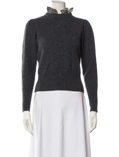 Pre-owned Sandro Wool Turtleneck Sweater In Blue