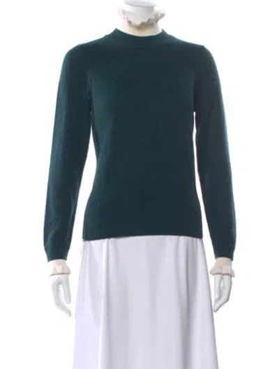 Pre-owned Sandro Wool Turtleneck Sweater In Green