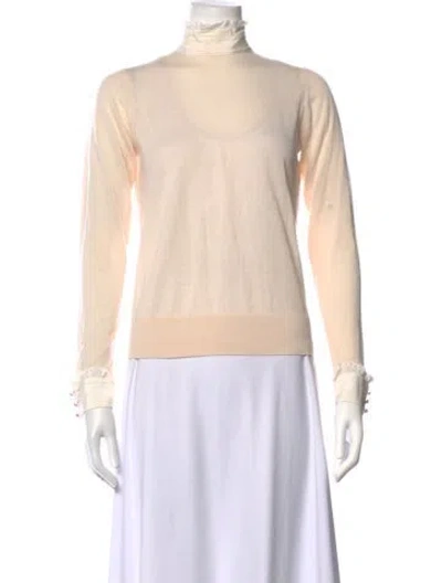 Pre-owned Sandro Wool Turtleneck Sweater In Neutrals