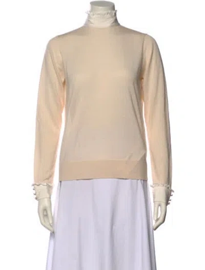 Pre-owned Sandro Wool Turtleneck Sweatshirt In Neutral