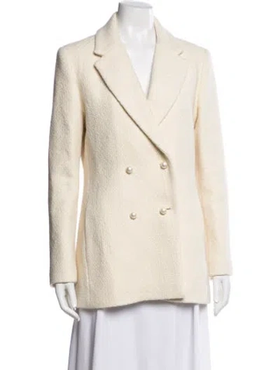 Pre-owned Sandro Wool Tweed Pattern Blazer In Neutrals