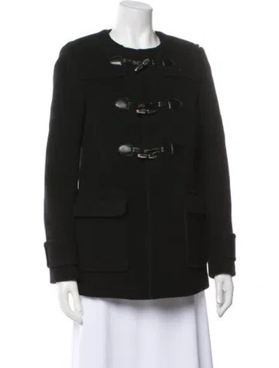 Pre-owned Sandro Wool Utility Jacket In Black