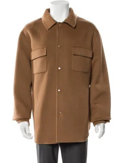 Pre-owned Sandro Wool Utility Jacket W/ Tags In Brown