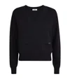 Sandro V-neck Wool Sweater In Blue