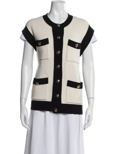 Pre-owned Sandro Wool Vest In Black/neutrals
