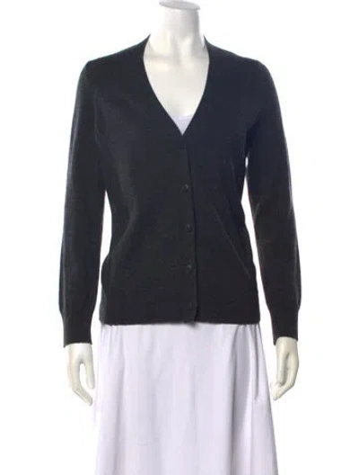 Pre-owned Sandro Wool V-neck Sweater In Black