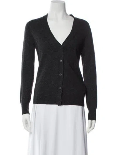 Pre-owned Sandro Wool V-neck Sweater In Black