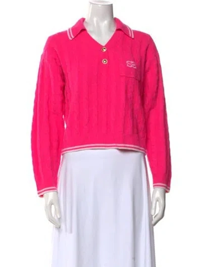 Pre-owned Sandro Wool V-neck Sweater In Multi