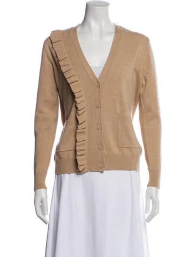 Pre-owned Sandro Wool V-neck Sweater In Pink