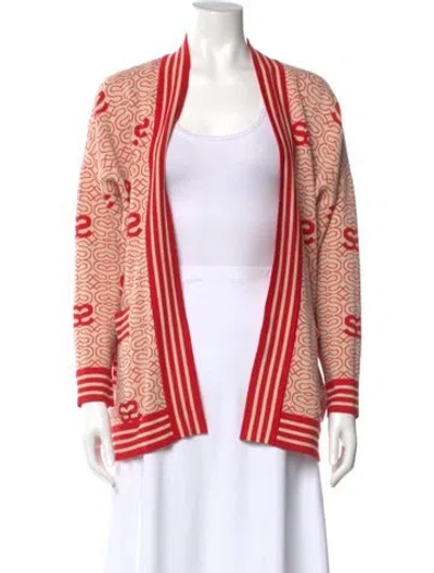 Pre-owned Sandro Wool V-neck Sweater In Red