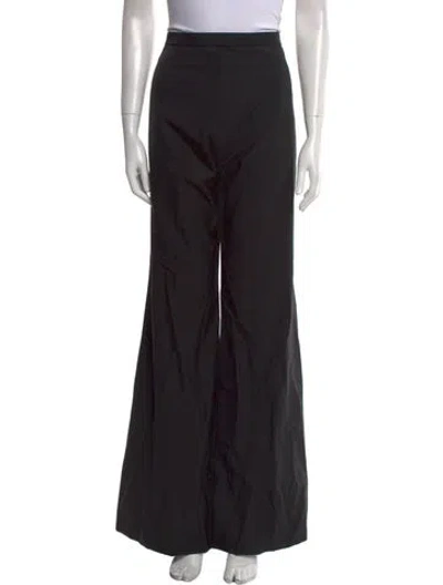 Pre-owned Sandro Wool Wide Leg Pants W/ Tags In Black