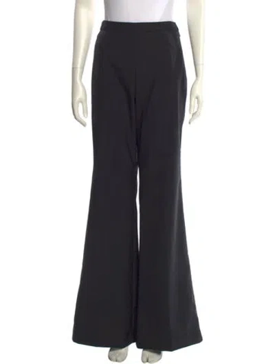 Pre-owned Sandro Wool Wide Leg Pants W/ Tags In Blue