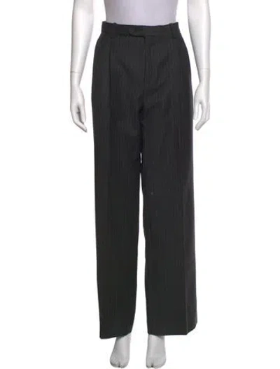 Pre-owned Sandro Wool Wide Leg Pants W/ Tags In Blue