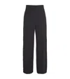 Sandro Wool Wide-leg Tailored Trousers In Black
