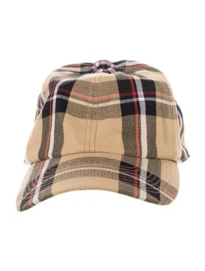 Pre-owned Sandro Woven Adjustable Baseball Hat In Neutrals