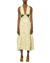 Sandro Woven Linen-blend Maxi Dress