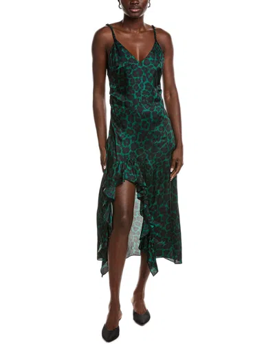 Sandro Woman Midi Dress Emerald Green Size 2 Viscose In Multi