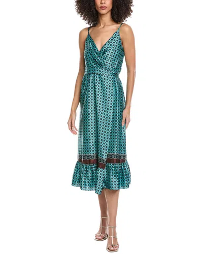 Sandro Woman Midi Dress Turquoise Size 10 Polyester In Blue