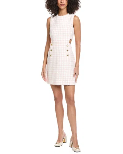 Sandro Woven Mini Dress In White