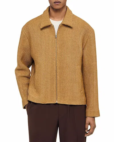 SANDRO WOVEN RAFFIA JACKET