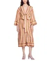 Sandro True Floral Stripe-print Silk Midi Dress