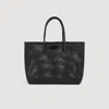 Sandro Woven Tote Bag With Patch In Black