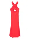 Sandro Womens Rouges Wraparound Sleeveless Woven Maxi Dress