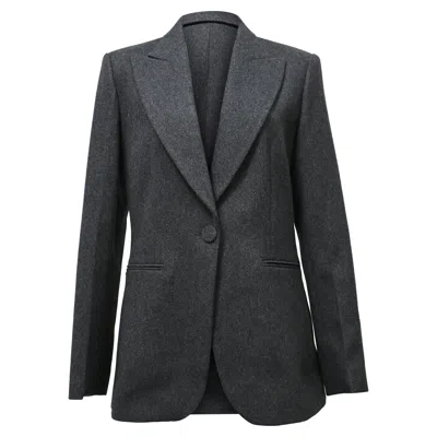 Sandro X Clara Luciani Brushed Blazer In Grey Wool
