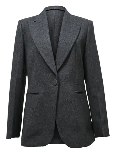Pre-owned Sandro X Clara Luciani Single-button Blazer In Gray